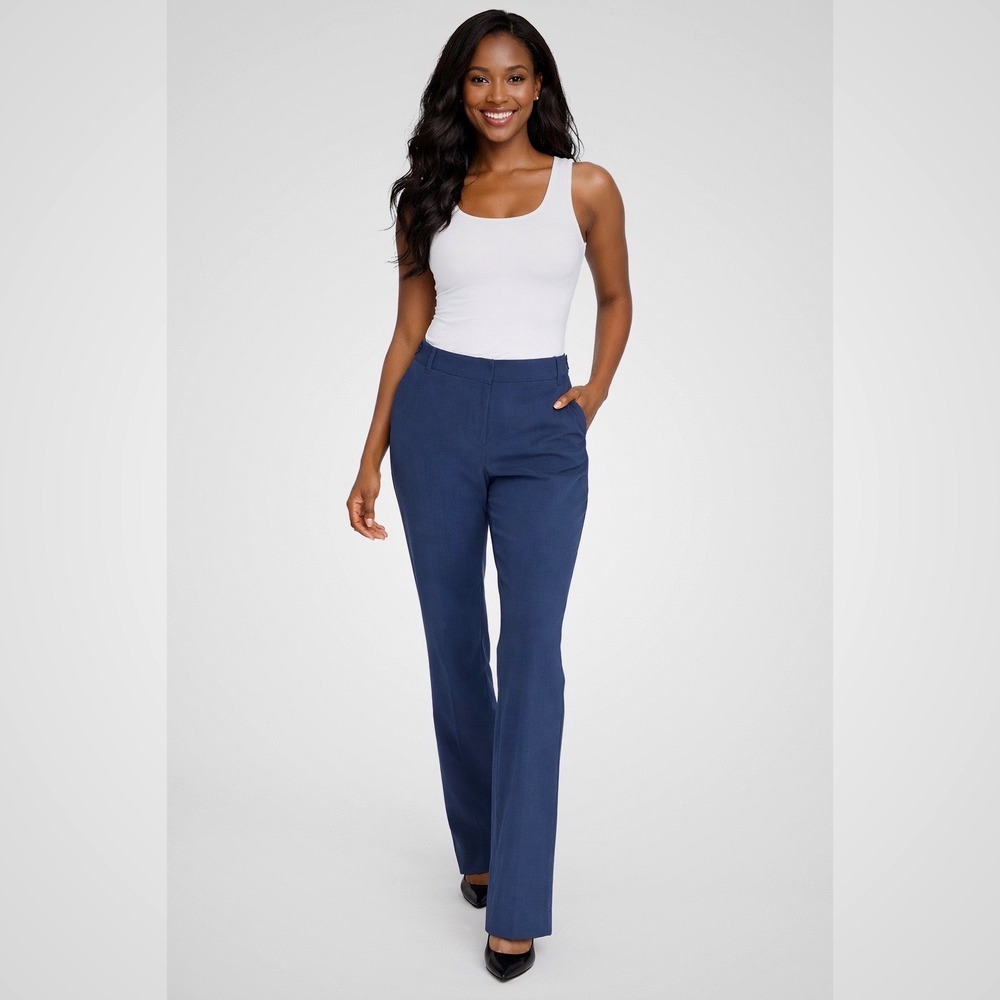 The Limited Collection Drew Fit Navy Blue Dress Pants Trousers 12L Preppy 98-21